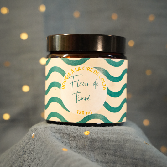 Bougie Fleur De Tiaré - Cire Naturelle de Colza