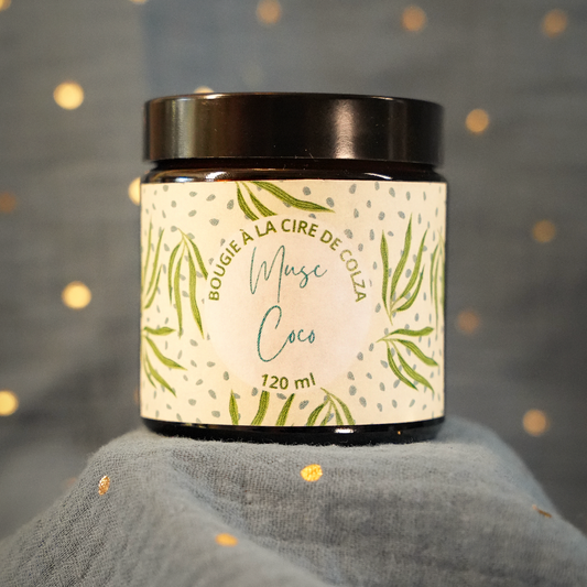 Bougie Musc Coco - Cire Naturelle de Colza