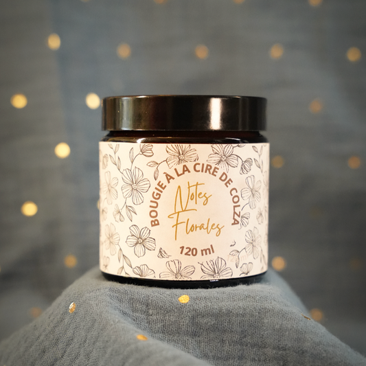 Bougie Notes Florales - Cire Naturelle de Colza